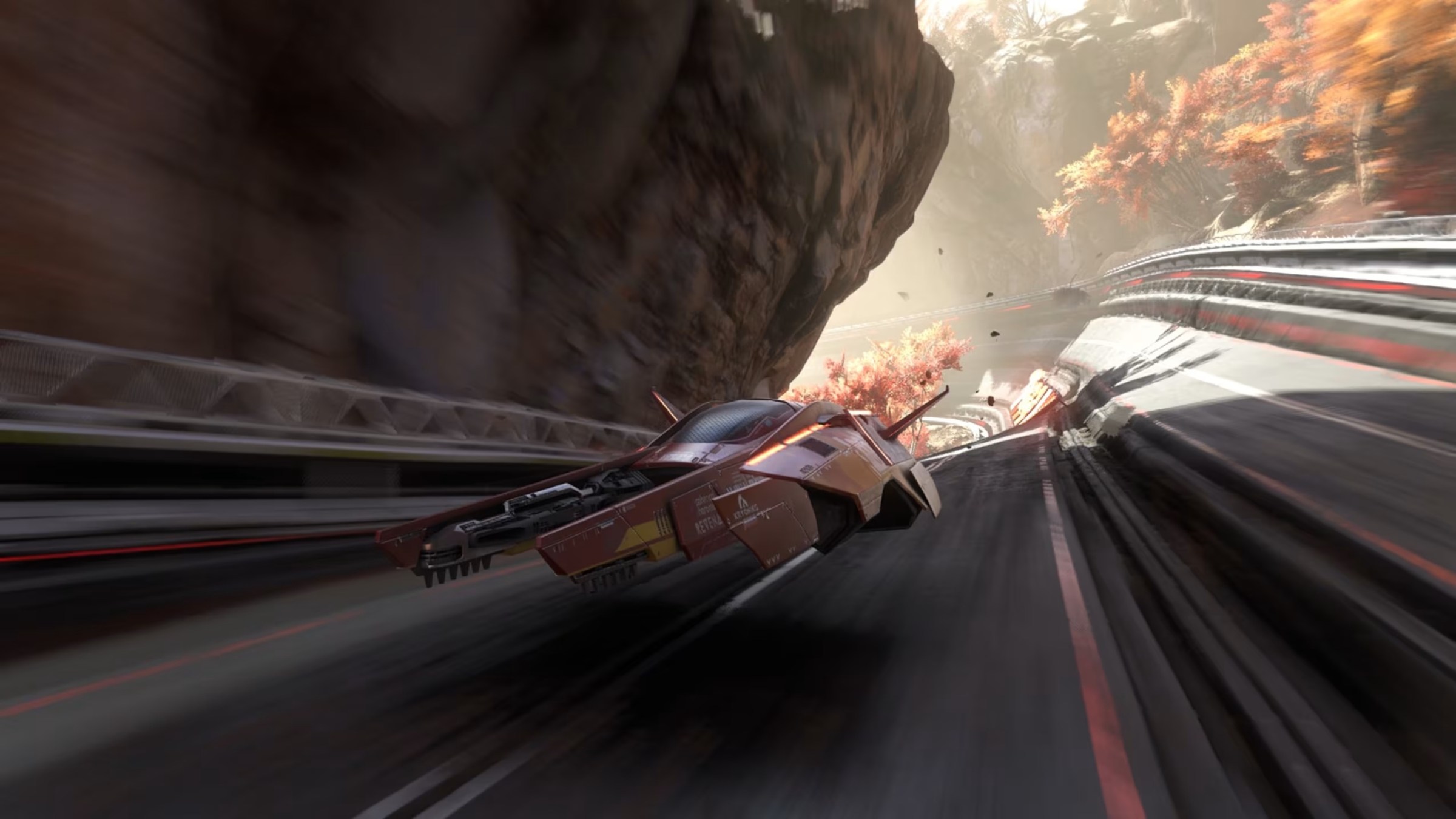 A futuristic racing craft in Fast Fusion